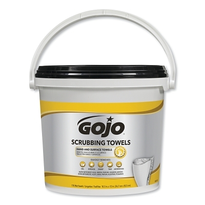 GOJO SCRUBBING WIPES 170COUNT BUCKET